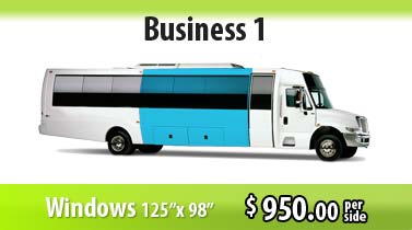 bus wrap business: 1 window signage