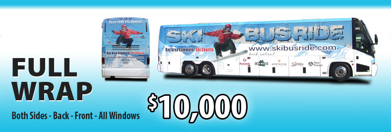 bus wrap full wrap: both sides, back, front, all windows