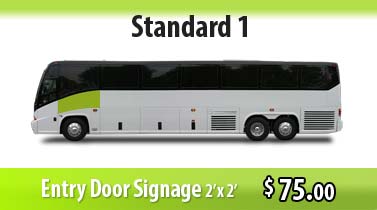 bus wrap standard: entry door signage